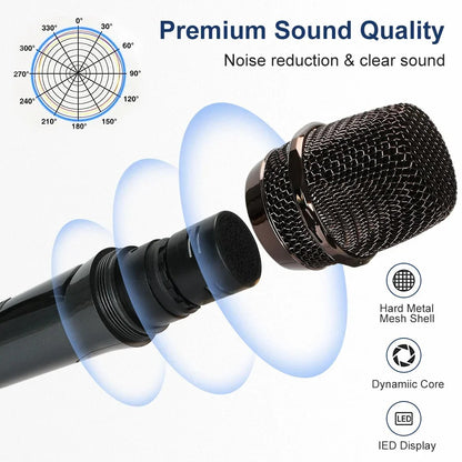 Karaoke Wireless Microphone System Rechargeable Mic for Speeches 1005007454640801-al