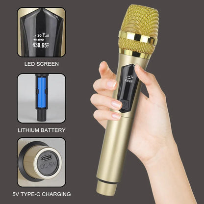 Karaoke Wireless Microphone System Rechargeable Mic for Speeches 1005007454640801-al