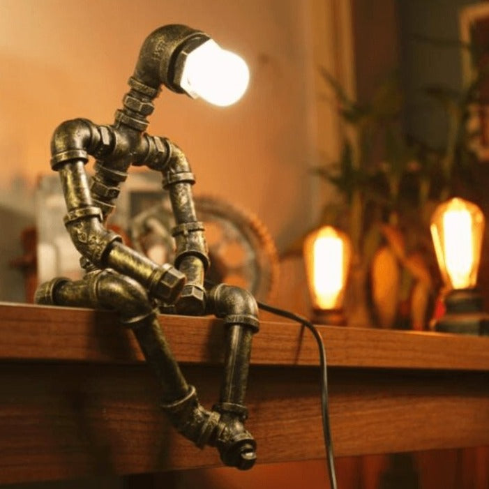 Unique Iron Robot Table Lamp For Decor Lovers