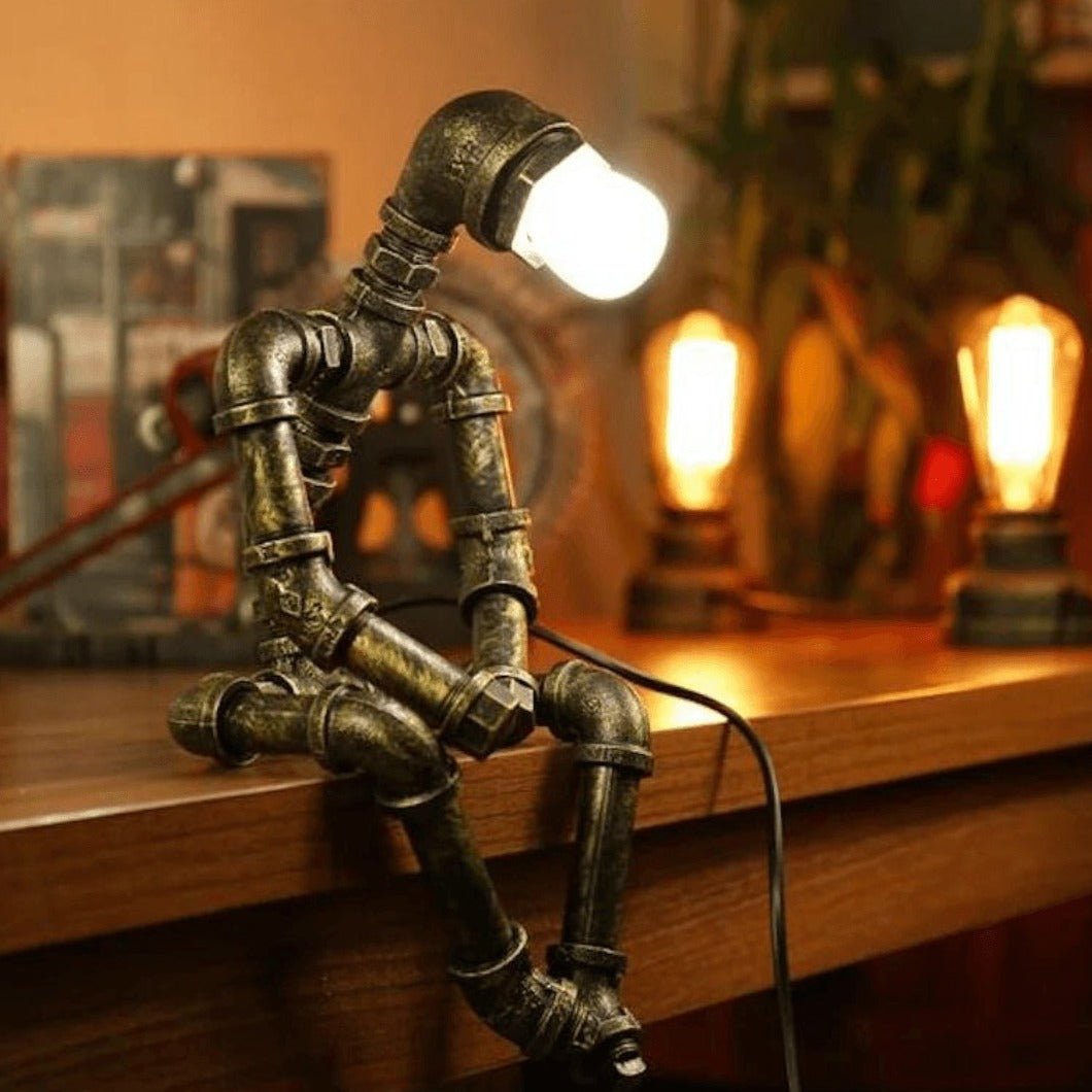 Unique Iron Robot Table Lamp For Decor Lovers