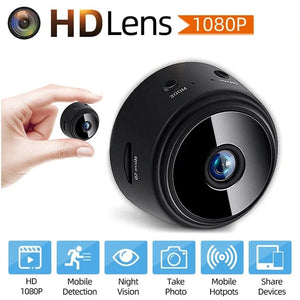 Mini 1080P WiFi Camera with Night Vision & Motion Detection