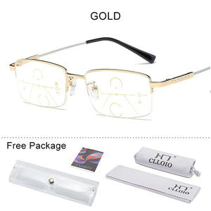 Titanium Multifocal Reading Glasses With Blue Light Protection