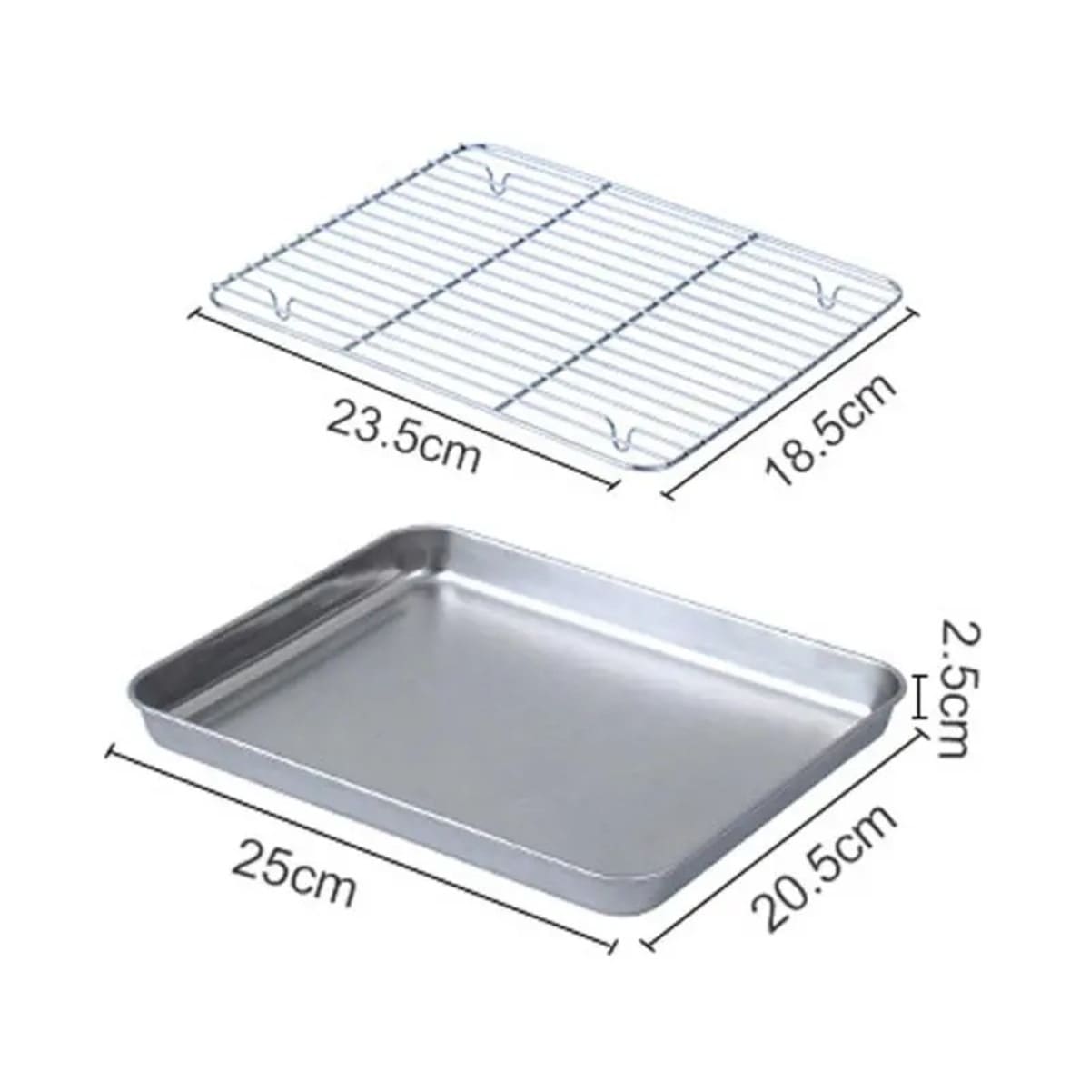 Multipurpose Cooling Rack for Baking with Oven Tray Stainless Steel Set 1005005606177094-al