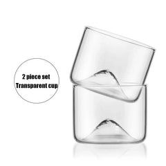 Wooden Mountain Whiskey Glass Bottom
