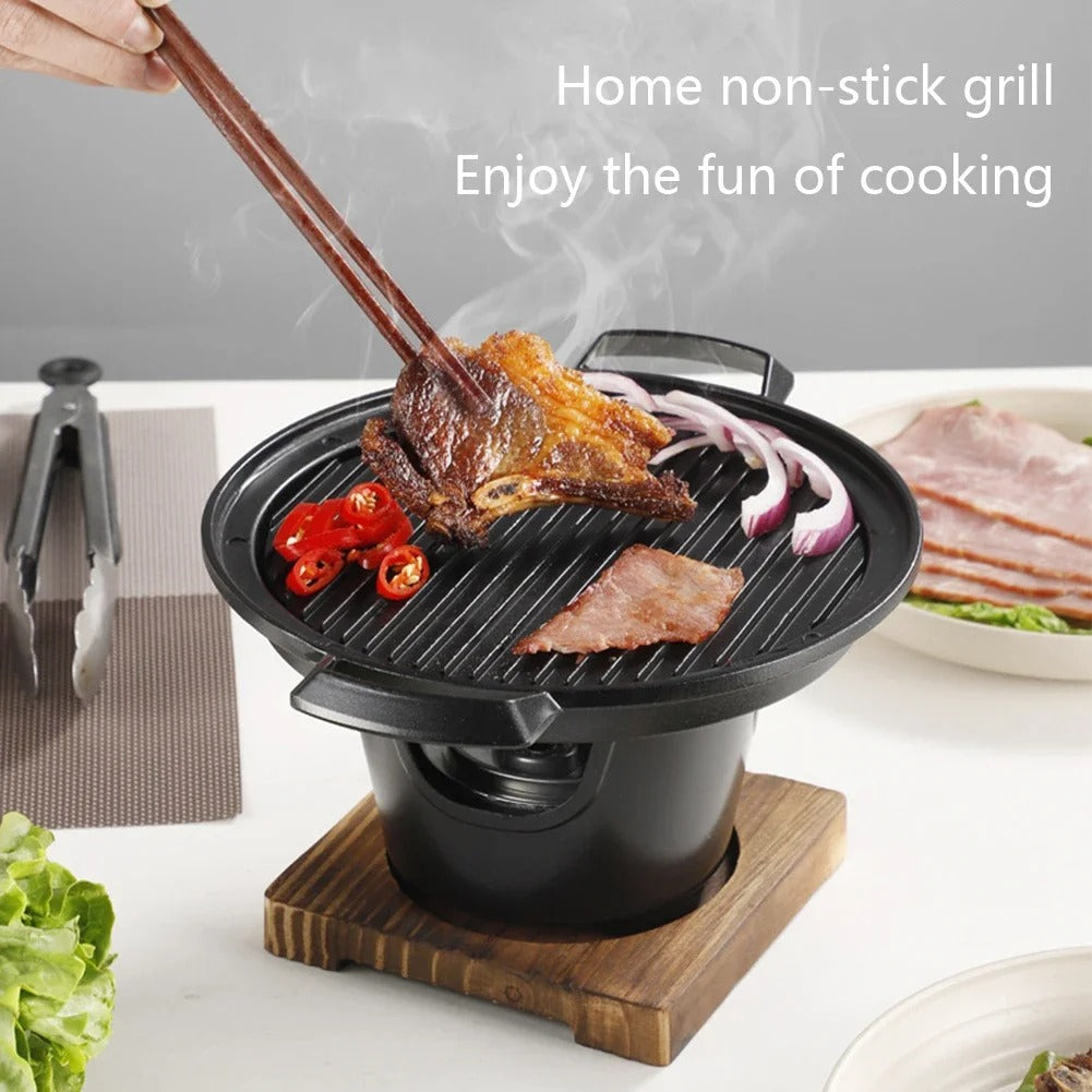 Mini BBQ Alcohol Stove Grill for One Person 68320937-a