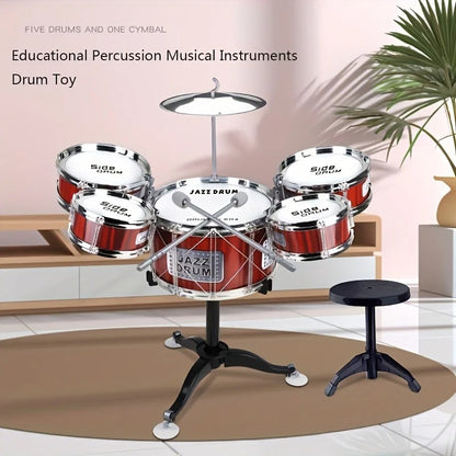 Kids Drum Set Musical Toy Drum Kit For Toddlers 8142491254984-al
