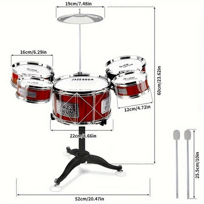 Kids Drum Set Musical Toy Drum Kit For Toddlers 8142491254984-al