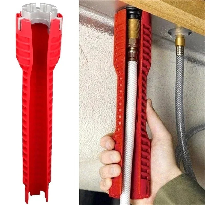 Anti-Slip 8 In 1 Kitchen Repair Plumbing Tool Flume Wrench Sink Faucet Key Plumbing Pipe 26795442-5