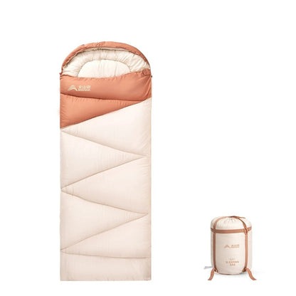 Ultralight Camping Sleeping Bag for 4 Season Use - Warm Cotton 1005008096974559-White-3