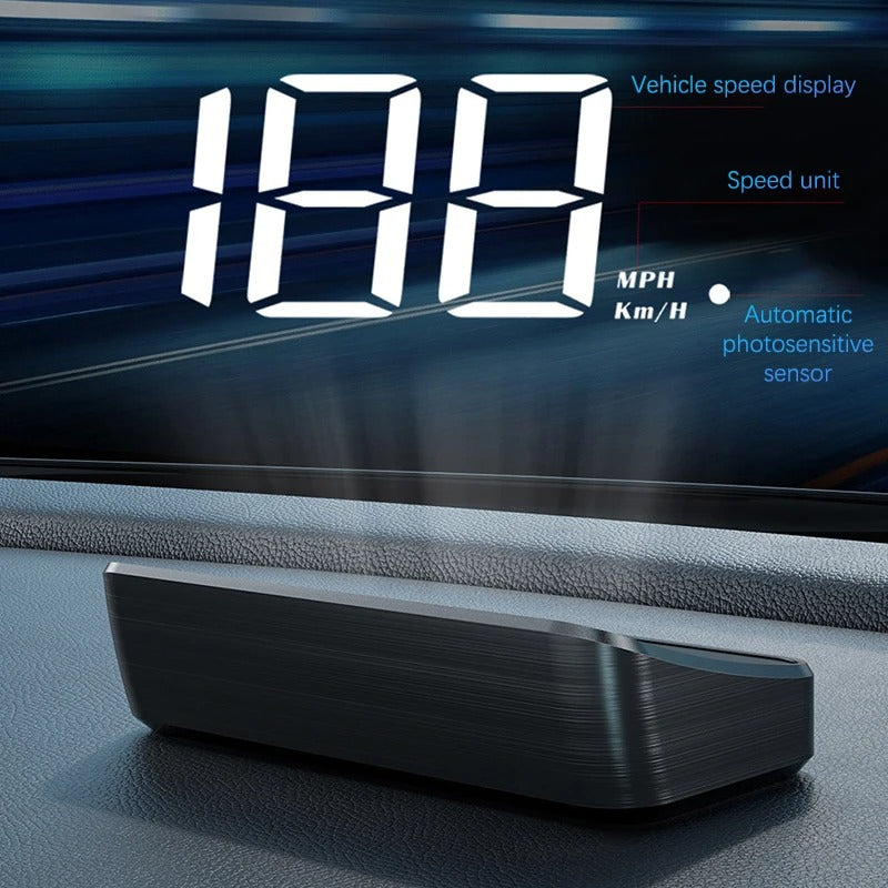 GPS HUD Display for Car Windshield Speedometer 1005008300383091-White KMH
