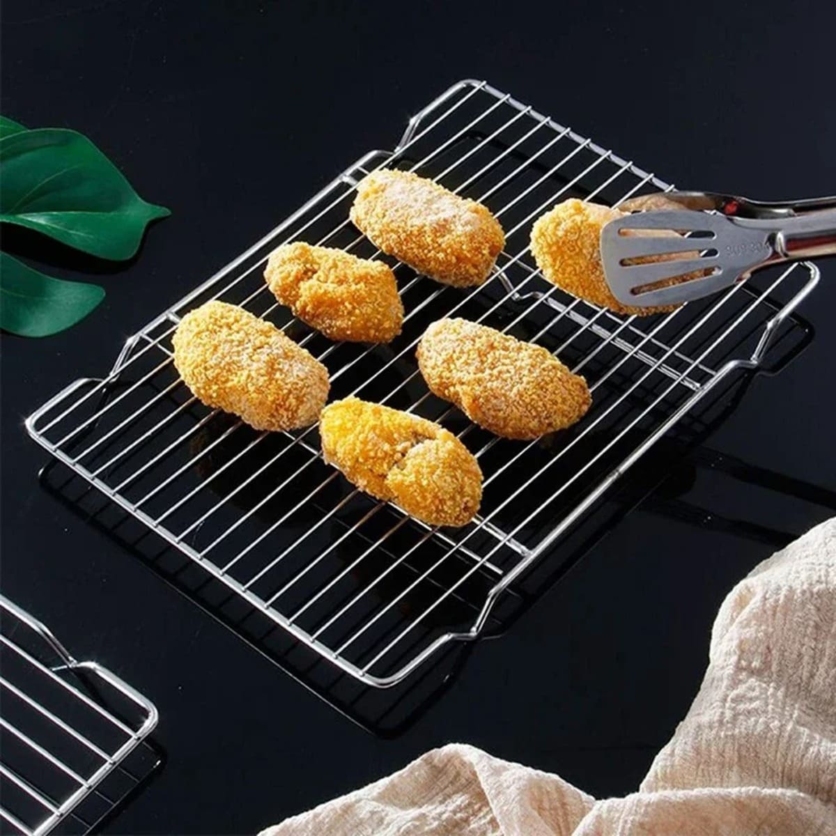 Multipurpose Cooling Rack for Baking with Oven Tray Stainless Steel Set 1005005606177094-al