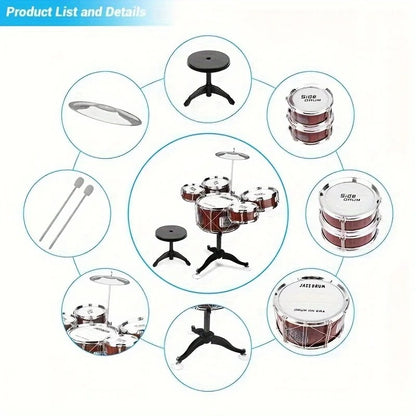 Kids Drum Set Musical Toy Drum Kit For Toddlers 8142491254984-al