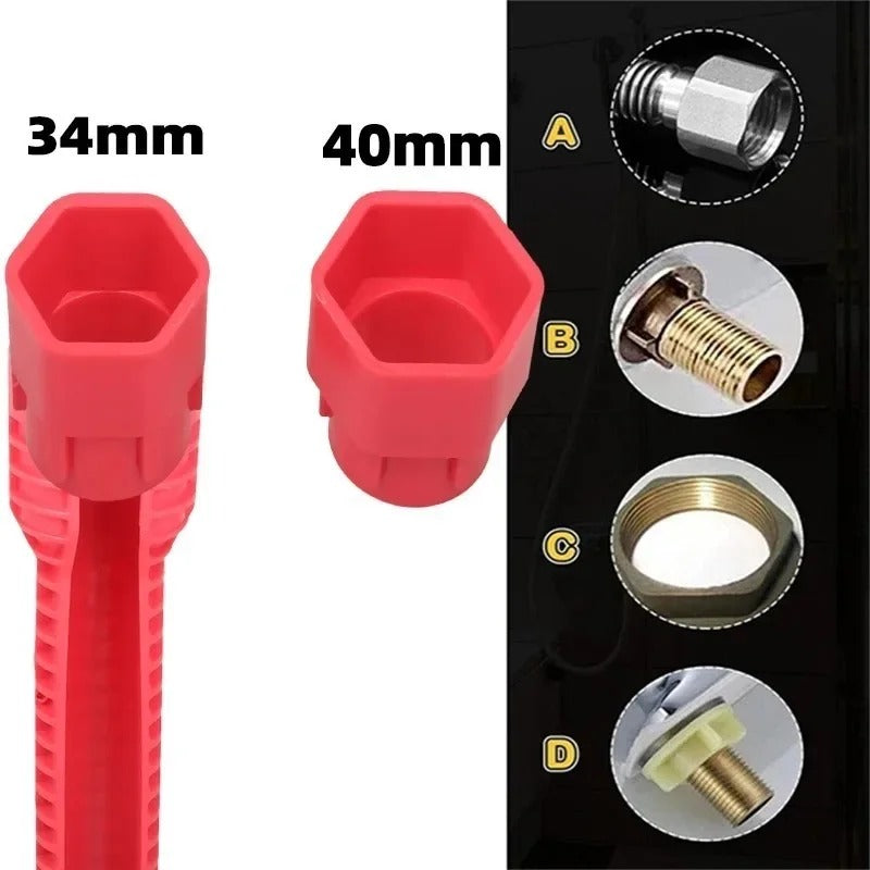 Anti-Slip 8 In 1 Kitchen Repair Plumbing Tool Flume Wrench Sink Faucet Key Plumbing Pipe 26795442-5