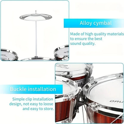 Kids Drum Set Musical Toy Drum Kit For Toddlers 8142491254984-al