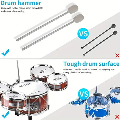 Kids Drum Set Musical Toy Drum Kit For Toddlers 8142491254984-al