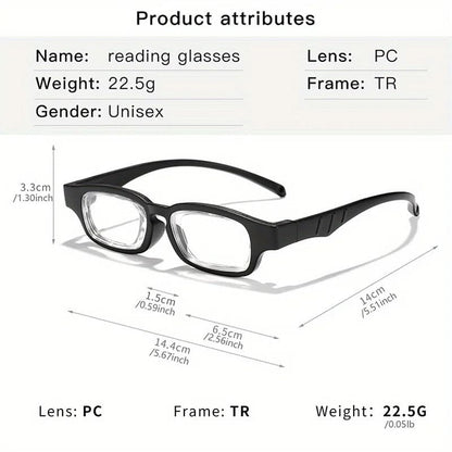 Adjustable Focus Eyeglasses TR90 Flexible Lightweight Multifocus Reading Glasses 251584