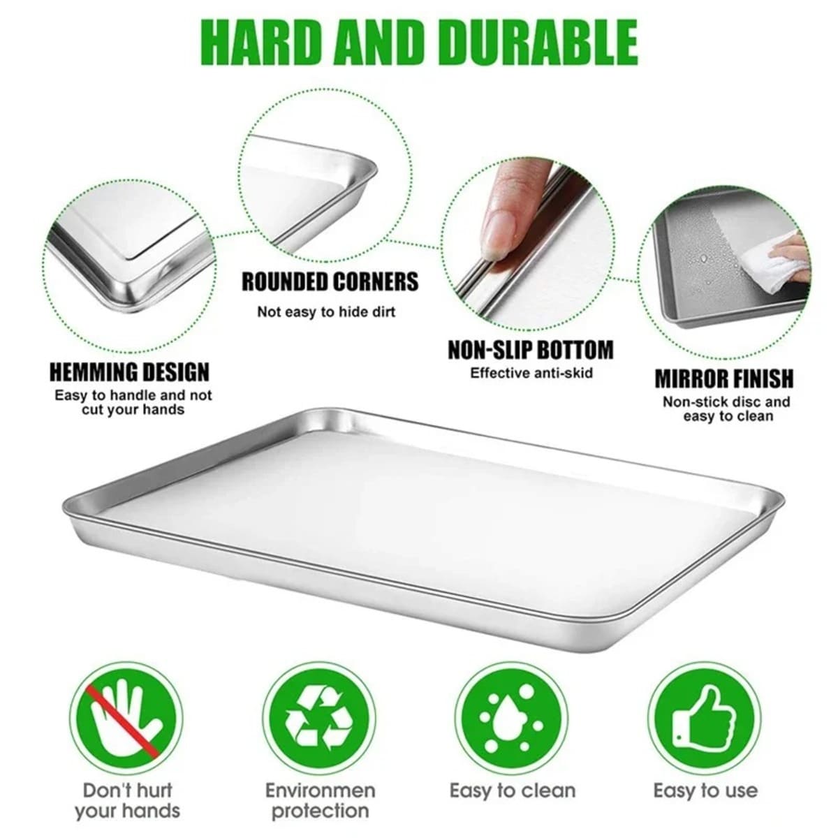 Multipurpose Cooling Rack for Baking with Oven Tray Stainless Steel Set 1005005606177094-al