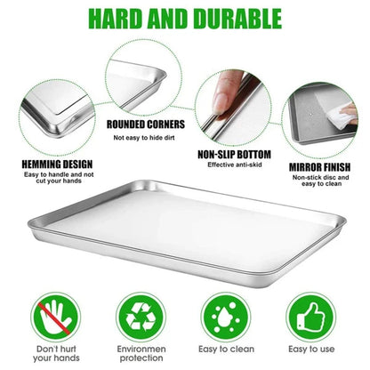 Multipurpose Cooling Rack for Baking with Oven Tray Stainless Steel Set 1005005606177094-al