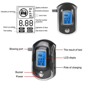 Police-Grade Professional Alcohol Tester Breathalyzer