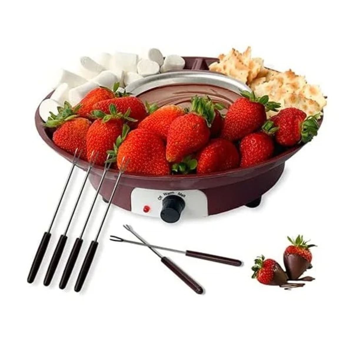 Home Electric Chocolate Fountain Machine with Fondue Pot and Dip Bowl 224821