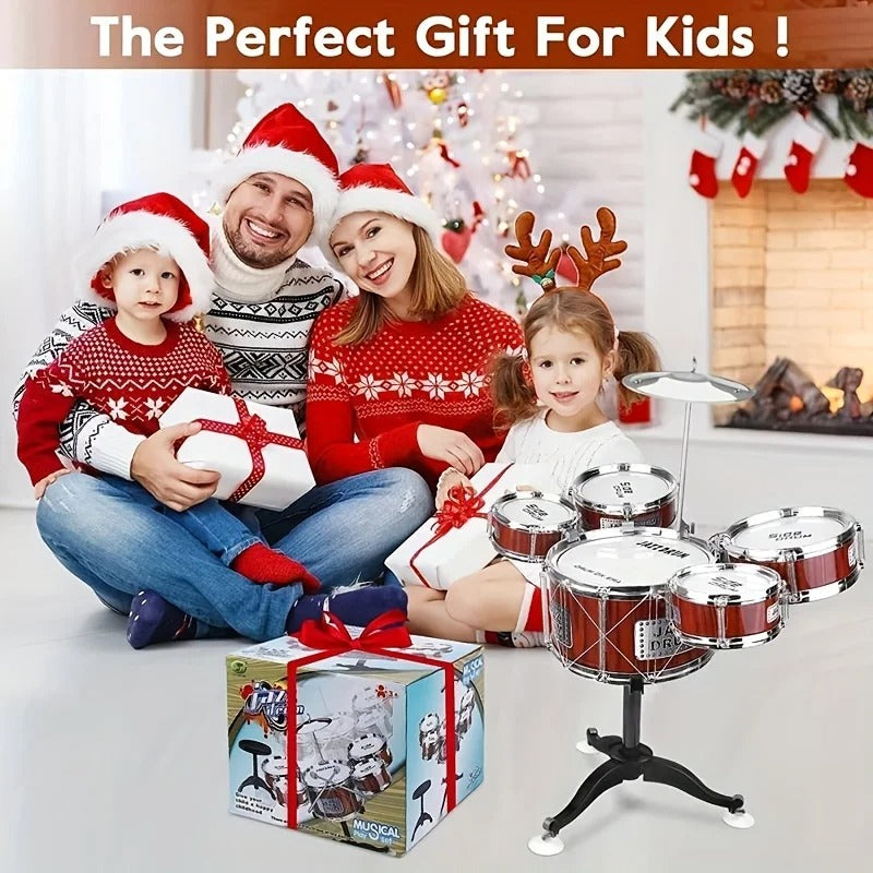 Kids Drum Set Musical Toy Drum Kit For Toddlers 8142491254984-al