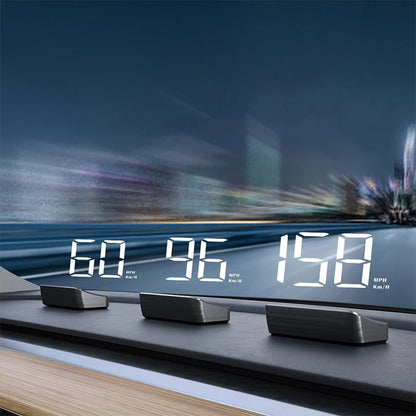 GPS HUD Display for Car Windshield Speedometer 1005008300383091-White KMH
