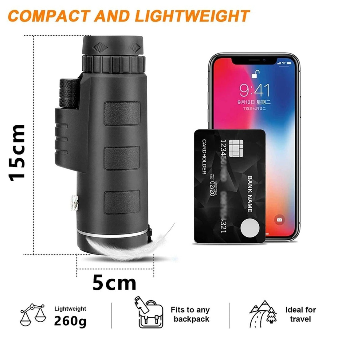 High Power Monocular Telescope for Phone Long Range Outdoor Use 251844