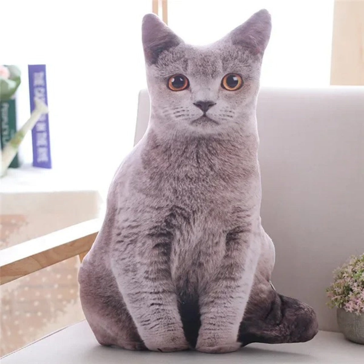 Stuffed Cat Toy Pillow Cute Plush for Sleeping and Decor