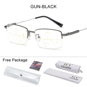 Titanium Multifocal Reading Glasses With Blue Light Protection