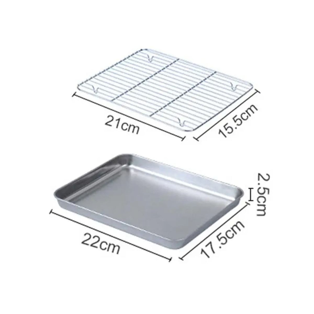 Multipurpose Cooling Rack for Baking with Oven Tray Stainless Steel Set 1005005606177094-al
