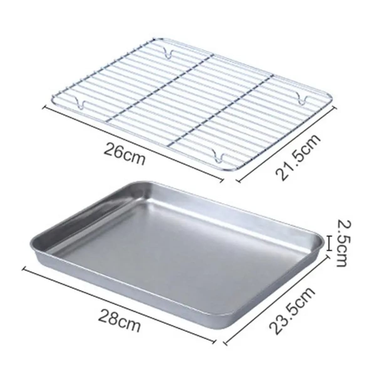 Multipurpose Cooling Rack for Baking with Oven Tray Stainless Steel Set 1005005606177094-al