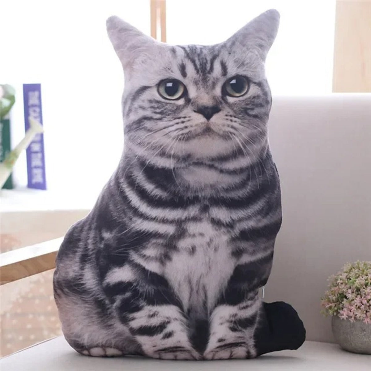 Stuffed Cat Toy Pillow Cute Plush for Sleeping and Decor