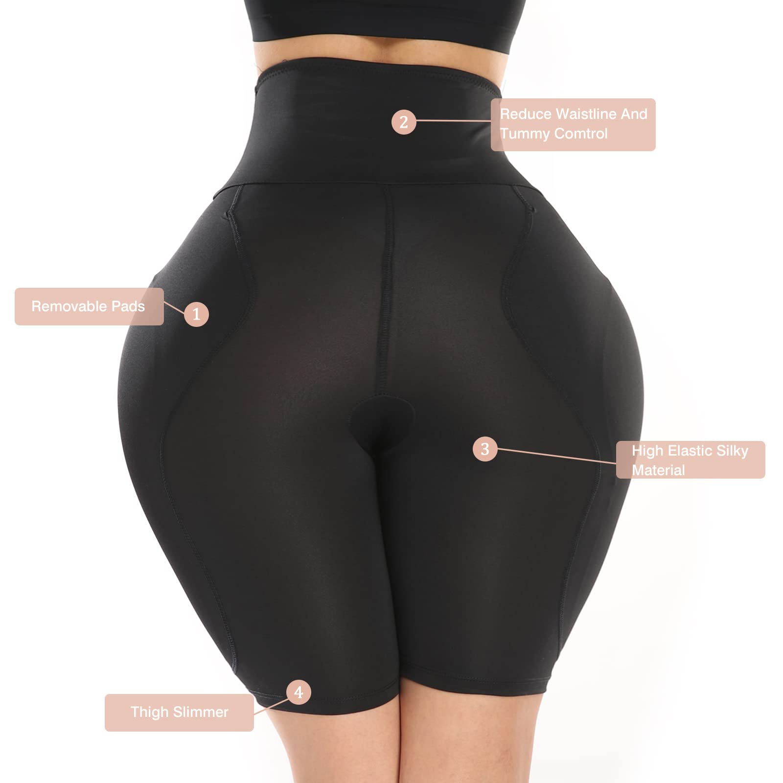 Women'S Padded Hips Tummy Control Shapewear Pants