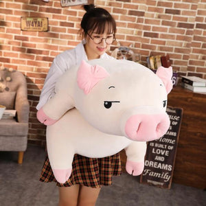 Sleepy Piggy Pig Pillow Plush 3D Stuffed Animal (4 Styles 4 Sizes)