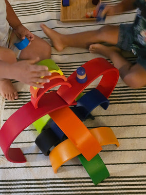 Wooden Rainbow Puzzle – Montessori-Inspired Educational Toy For Creative Play