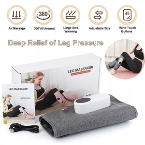 Portable Cordless Leg Massager With Air Compression And Heat