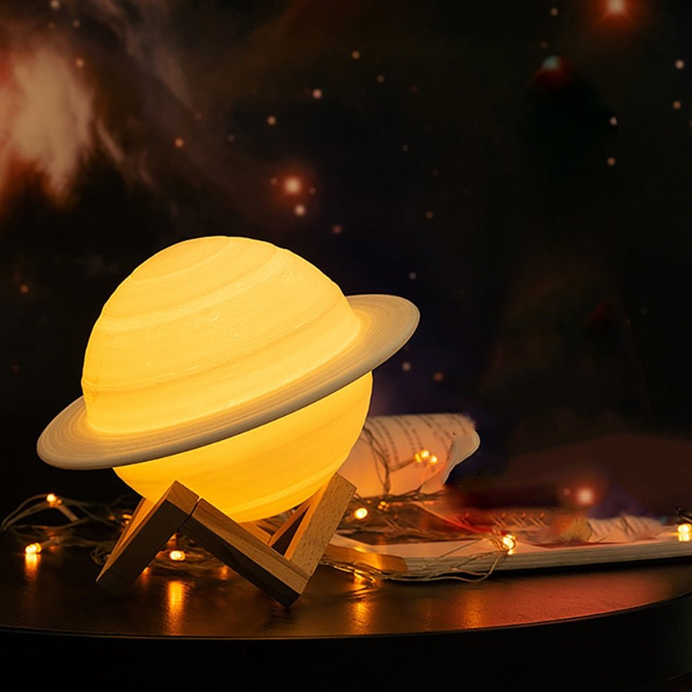 Saturn Moon Lamp Night Light For Bedroom