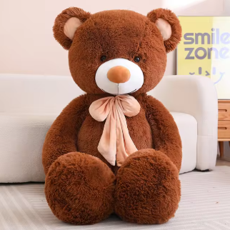 Tezituor Big Teddy Bear,52'' Giant Stuffed Animal Plush,Light Brown Soft Gifts For Valentine, Christmas, Birthday.