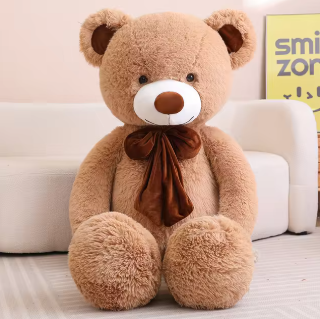 Tezituor Big Teddy Bear,52'' Giant Stuffed Animal Plush,Light Brown Soft Gifts For Valentine, Christmas, Birthday.