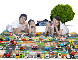 Montessori City Map With Detachable Car Toys