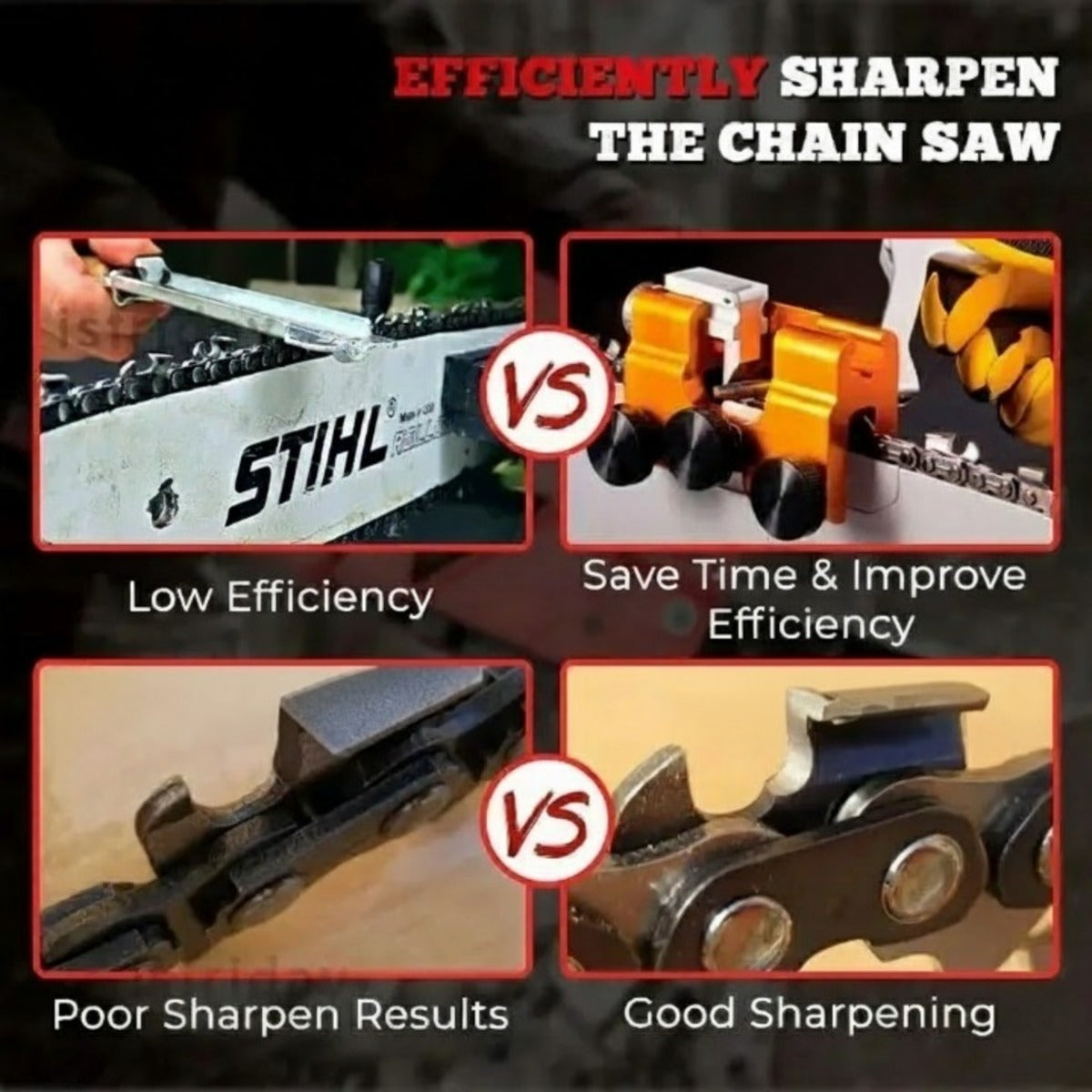 Chainsaw Sharpener for Fast, Accurate Blade Edge Restoration 14814270292294-1