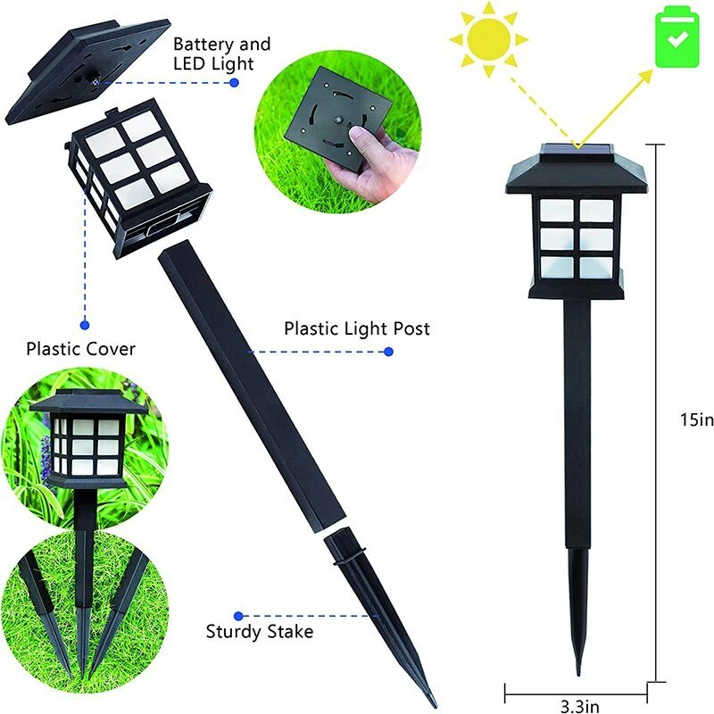 Waterproof Solar Led Lights For Garden Pathways (3 Pack)