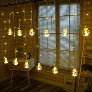 Solar Outdoor Pendant String Lights, Waterproof For Garden Décor