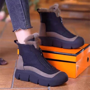 Women'S Waterproof Warm Zipper Snow Boots