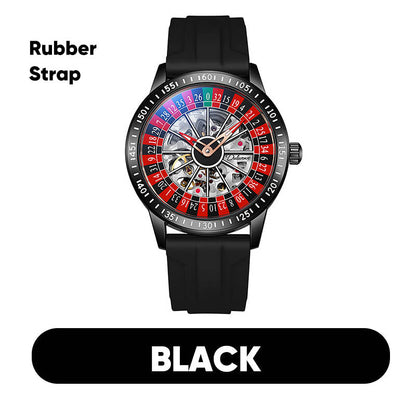Men'S Waterproof Luminous Roulette Skeleton Automatic Mechanical Watch 9699500589358-1