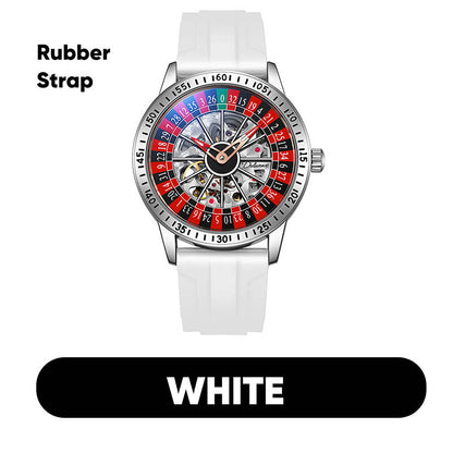 Men'S Waterproof Luminous Roulette Skeleton Automatic Mechanical Watch 9699500589358-1