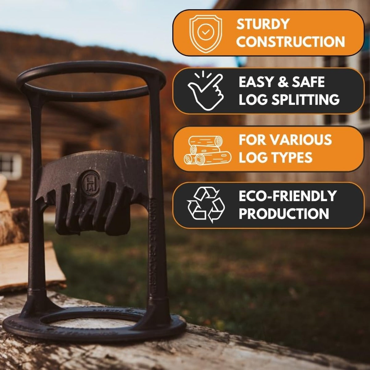 Heavy-Duty Kindling Splitter – Manual Firewood Log Splitter for Safe and Easy Wood Cutting SH1751817214987861000
