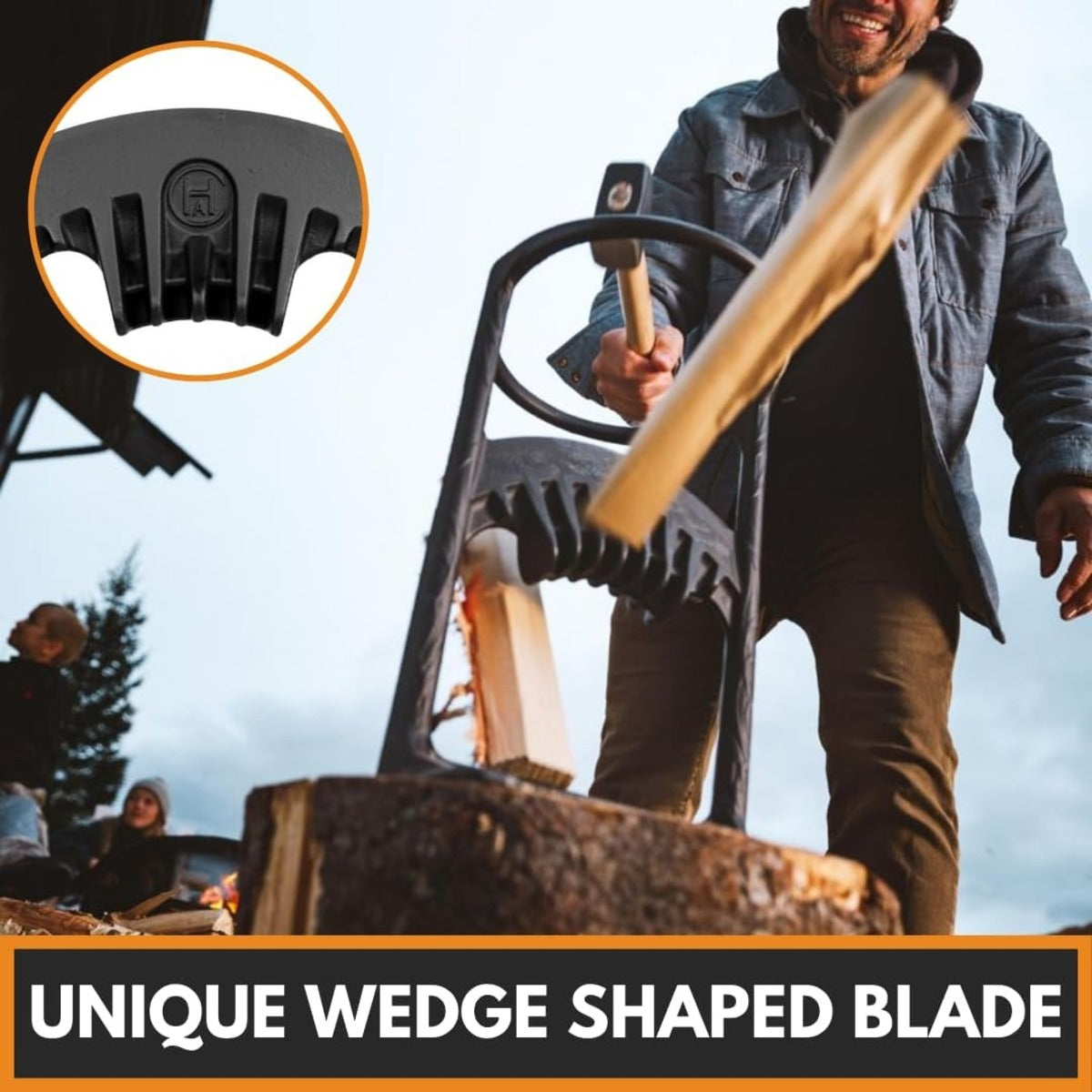 Heavy-Duty Kindling Splitter – Manual Firewood Log Splitter for Safe and Easy Wood Cutting SH1751817214987861000