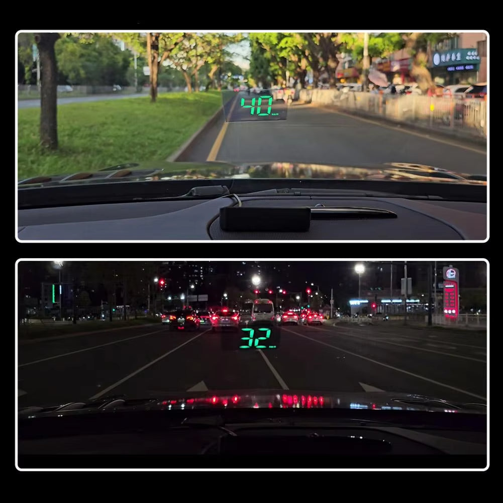 GPS HUD Display for Car Windshield Speedometer 1005008300383091-White KMH