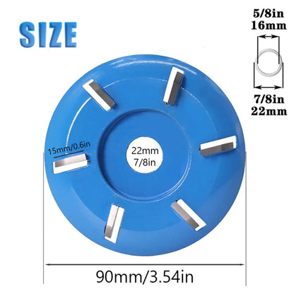 Wood Carving Disc 6 Teeth Grinding Wheel 16mm 22mm